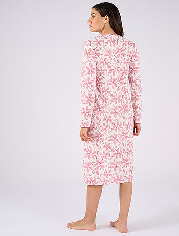 Chemise de nuit maille côtelée, intérieur légèrement gratté - Damart