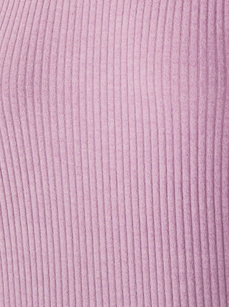 Chemise de nuit maille côtelée Thermolactyl - Damart Rose parme - Kiabi