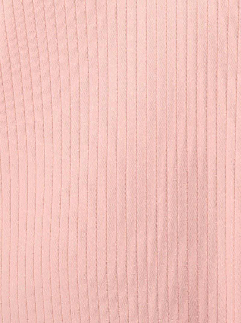 Chemise de nuit maille interlock côtelée douce et souple - Damart Rose - Kiabi