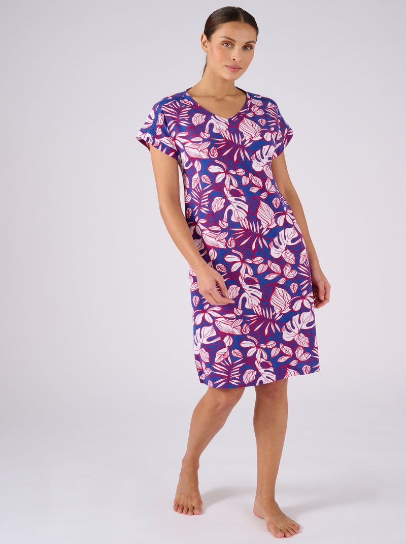 Chemise de nuit maille jersey Climatyl - Damart Rouge - Kiabi