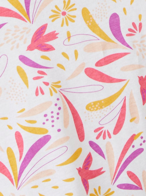 Chemise de nuit maille jersey graphique pur coton peigné - Damart - Kiabi
