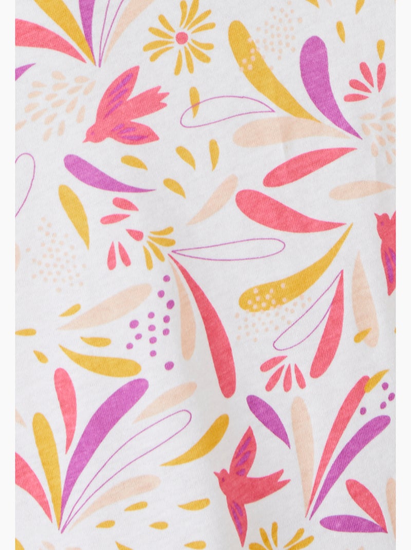 Chemise de nuit maille jersey graphique pur coton peigné - Damart Rouge - Kiabi