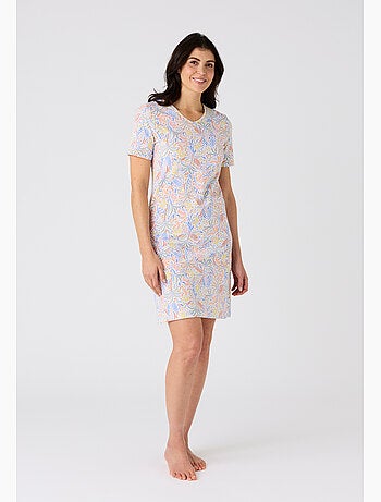 Chemise de nuit maille jersey pur coton peigné - Damart