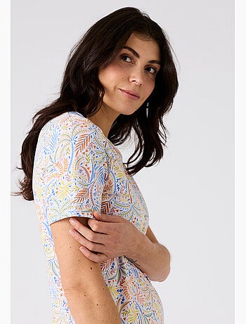 Chemise de nuit maille jersey pur coton peigné - Damart