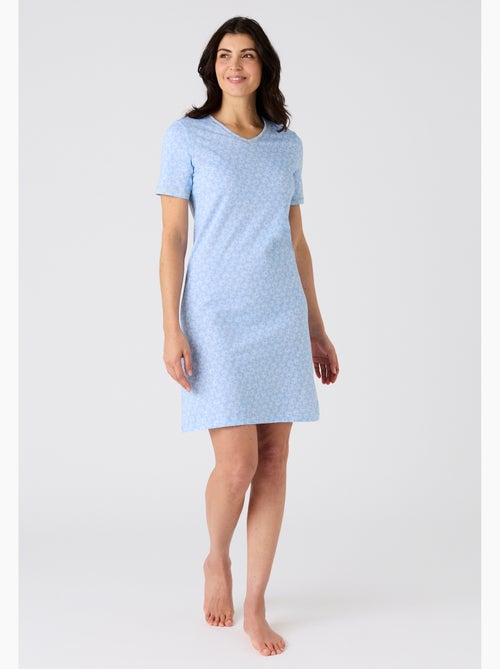 Chemise de nuit maille jersey pur coton peigné - damart - Kiabi