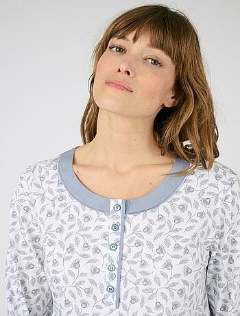 Chemise de nuit maille jersey pur coton peigné - Damart