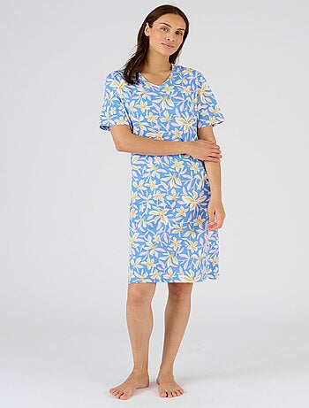 Chemise de nuit maille jersey pur coton peigné - Damart