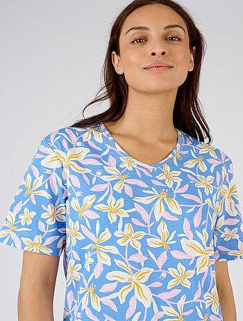 Chemise de nuit maille jersey pur coton peigné - Damart