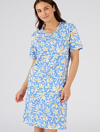 Chemise de nuit maille jersey pur coton peigné - Damart