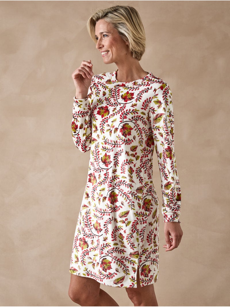 Chemise de nuit maille polaire douce - DAXON Ivoire - Kiabi