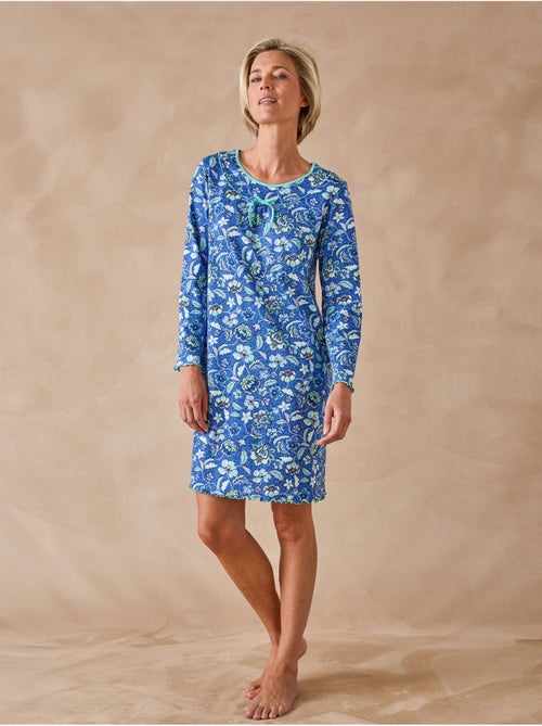 Chemise de nuit maille pur coton - DAXON - Kiabi Chemise de nuit maille pur coton - DAXON - Kiabi