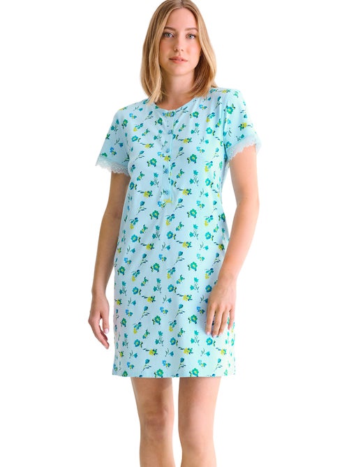 Chemise de nuit manches courtes BLOOMY - Kiabi Chemise de nuit manches courtes BLOOMY - Kiabi