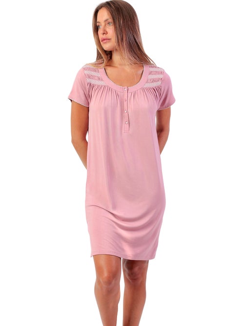 Chemise de nuit manches courtes Classic Summer - Kiabi