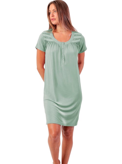 Chemise de nuit manches courtes Classic Summer - Kiabi