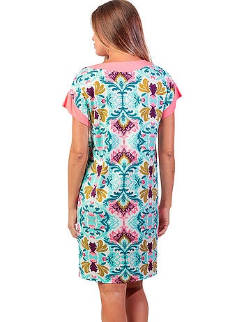 Chemise de nuit manches courtes Colorful Luxury