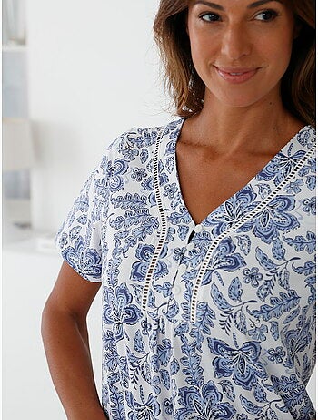 Chemise de nuit manches courtes coton - DAXON