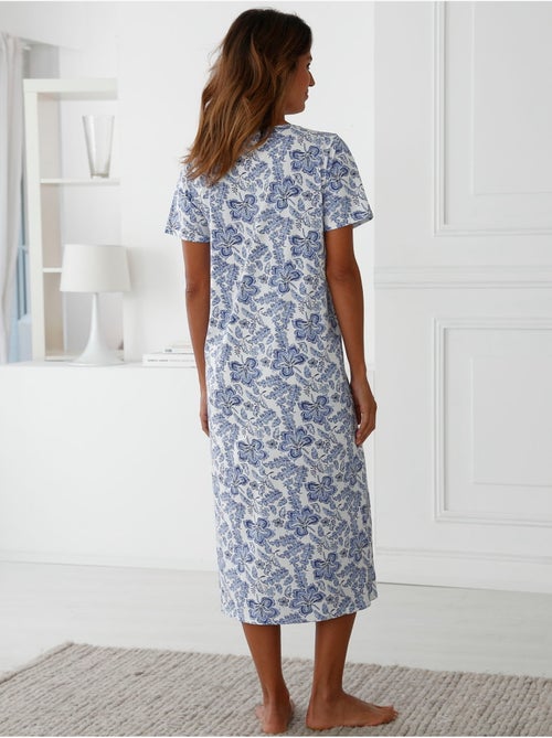 Chemise de nuit manches courtes coton - DAXON - Kiabi