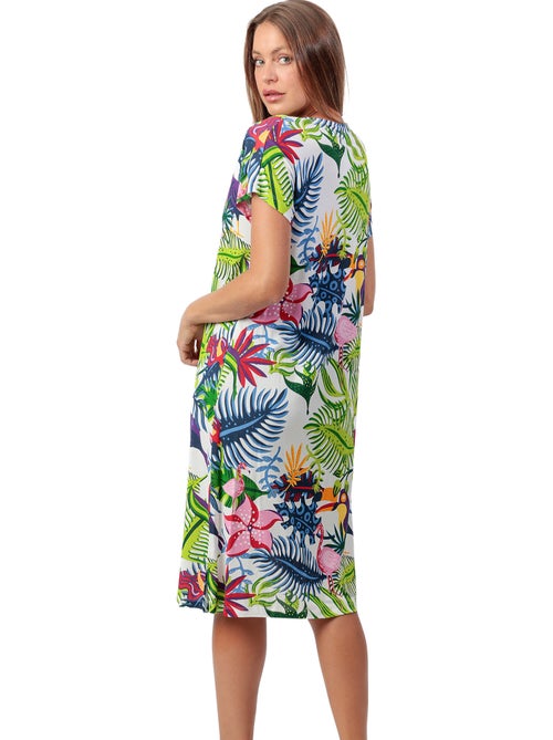 Chemise de nuit manches courtes Exotic Parrot - Kiabi Chemise de nuit manches courtes Exotic Parrot - Kiabi