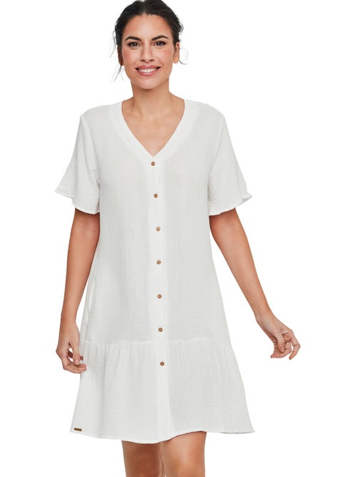 Chemise de nuit manches courtes HOMEWEAR P119 - Kiabi