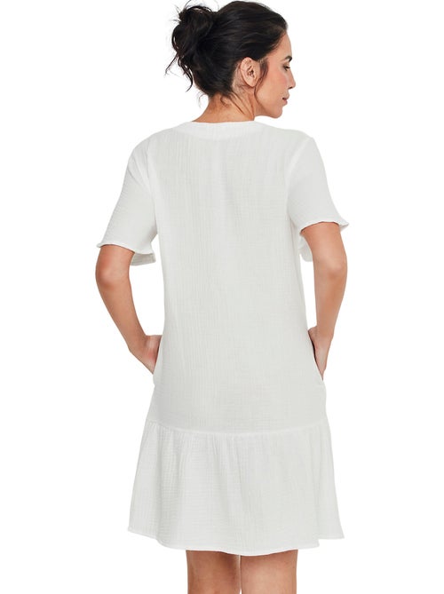 Chemise de nuit manches courtes HOMEWEAR P119 - Kiabi