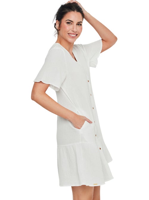Chemise de nuit manches courtes HOMEWEAR P119 - Kiabi