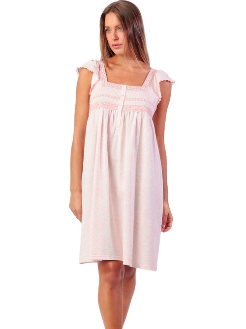 Chemise de nuit manches courtes Light Classic - Kiabi