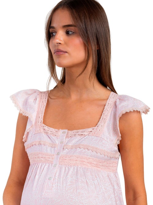 Chemise de nuit manches courtes maternité Light Classic - Kiabi
