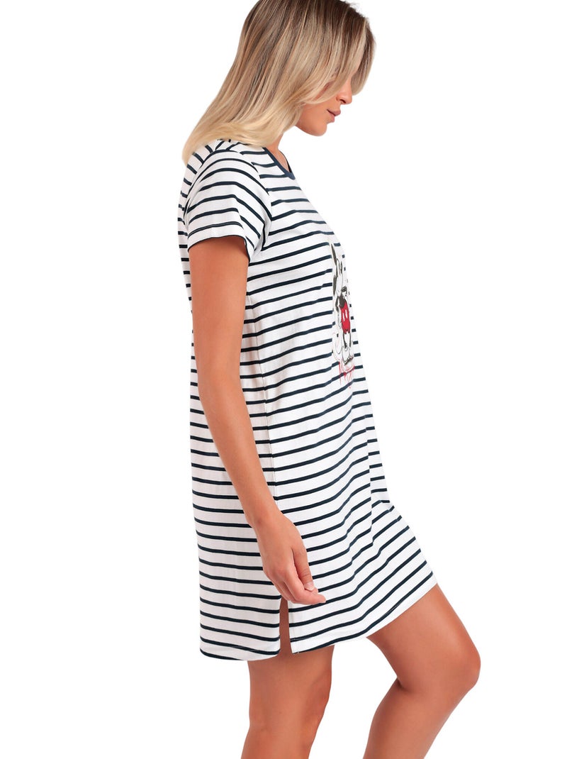 Chemise de nuit manches courtes Mickey Patch Disney Bleu marine - Kiabi