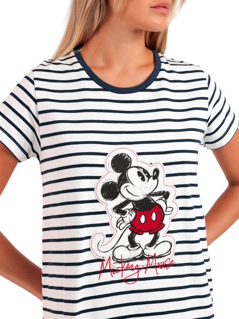 Chemise de nuit manches courtes Mickey Patch Disney Bleu marine - Kiabi