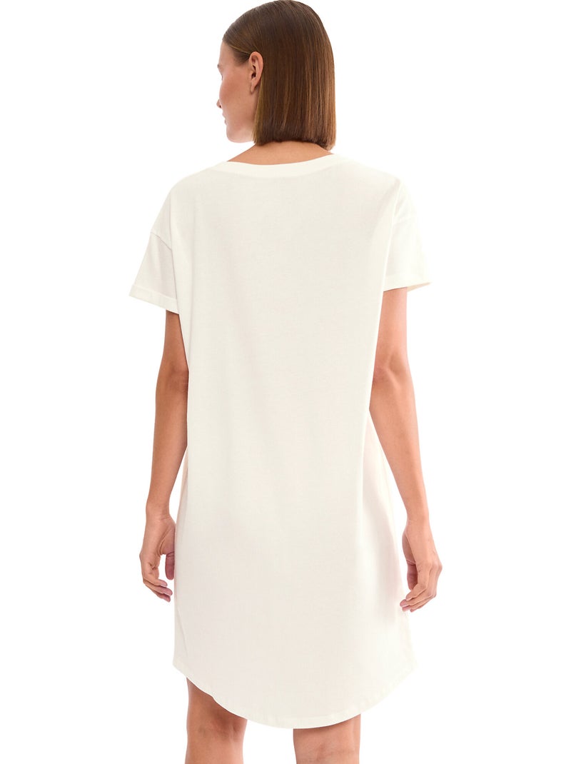 Chemise de nuit manches courtes MINDFUL Blanc - Kiabi