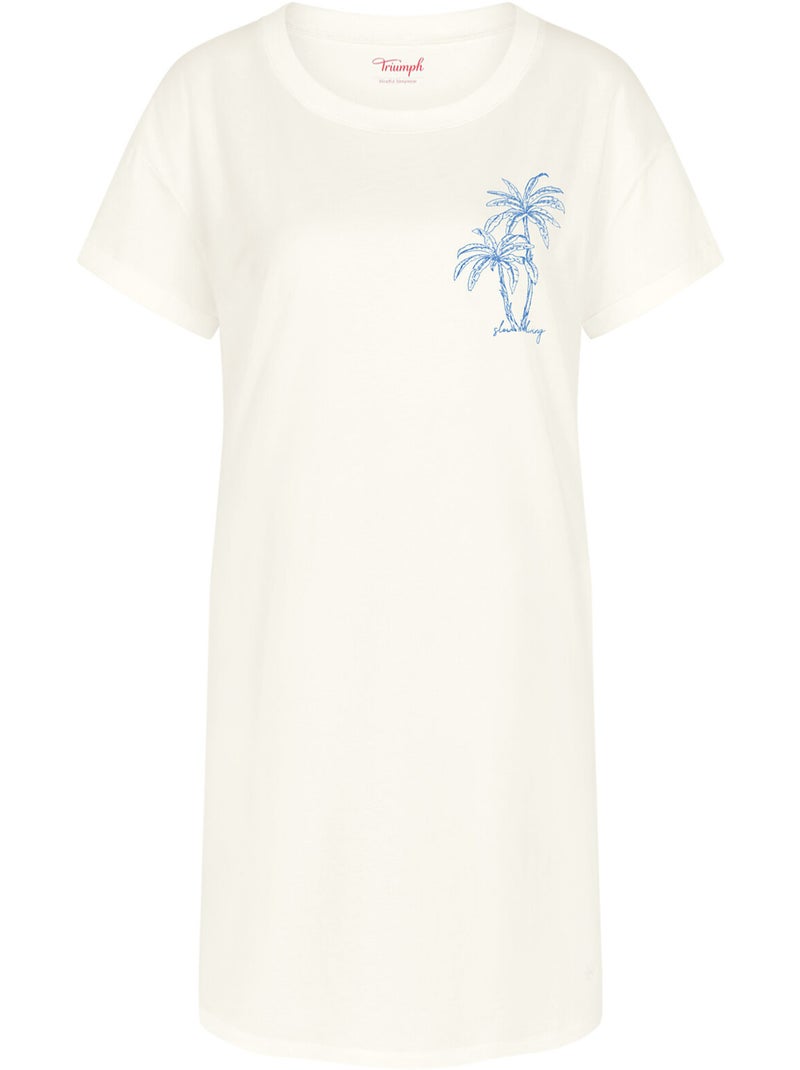 Chemise de nuit manches courtes MINDFUL Blanc - Kiabi
