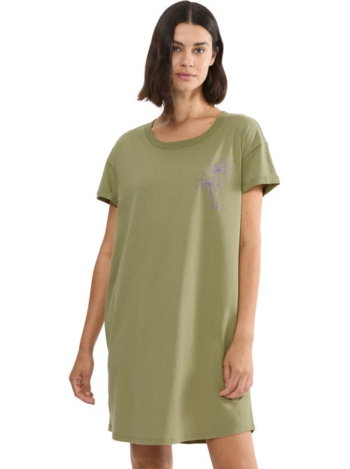 Chemise de nuit manches courtes MINDFUL - Kiabi