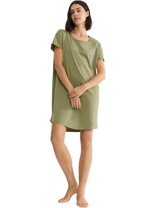 Chemise de nuit manches courtes MINDFUL - Kiabi