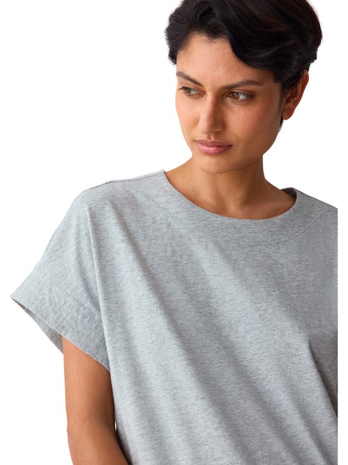 Chemise de nuit manches courtes minimalistic - Kiabi
