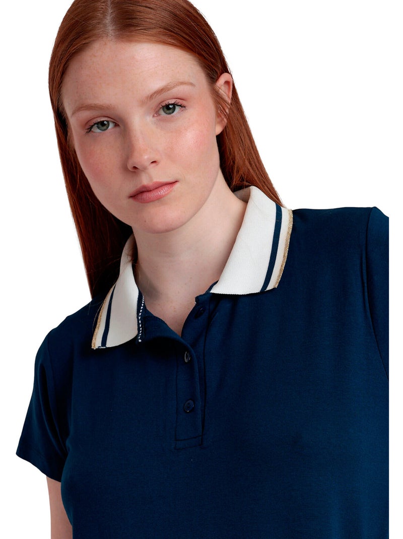 Chemise de nuit manches courtes Polo Trip Bleu marine - Kiabi
