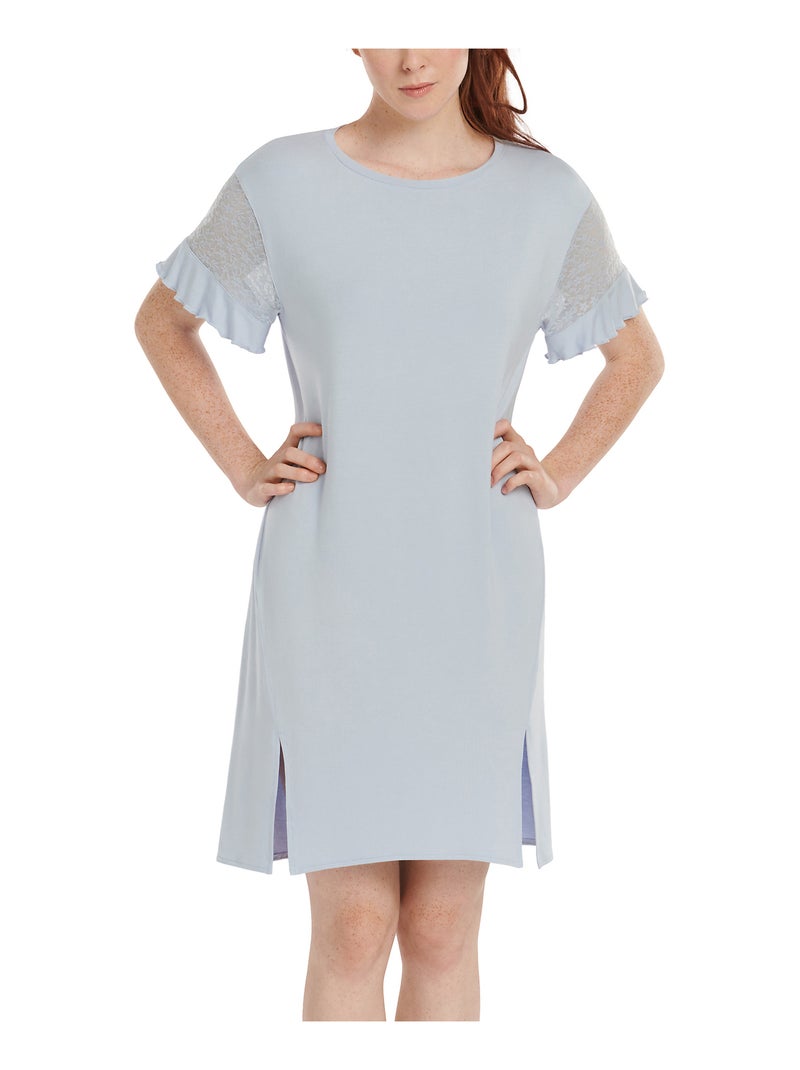 Chemise De Nuit Femme Manches Courtes Coton Grande Taille - Douce Et Confortable S-3XL