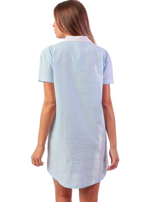 Chemise de nuit manches courtes Stripes Home - Kiabi Chemise de nuit manches courtes Stripes Home - Kiabi