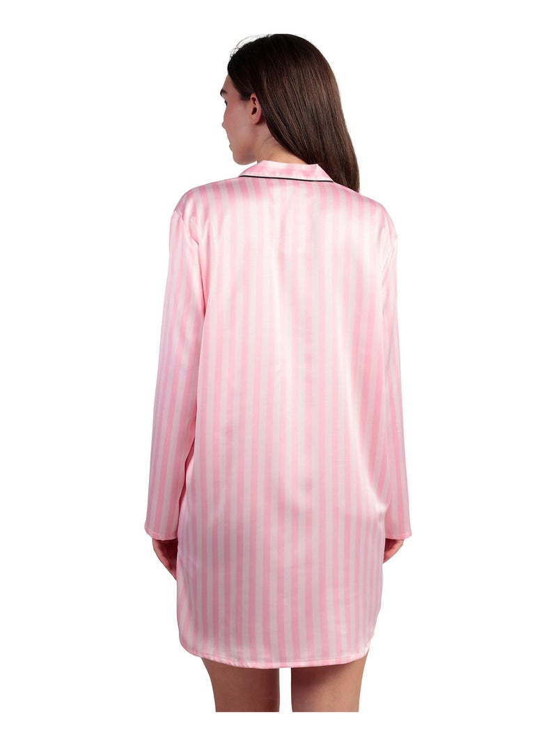 Chemise de nuit manches longues Barbie Elegant Rose - Kiabi