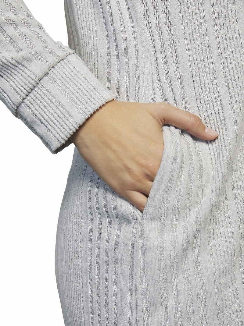 Chemise de nuit manches longues Basica Gris clair - Kiabi