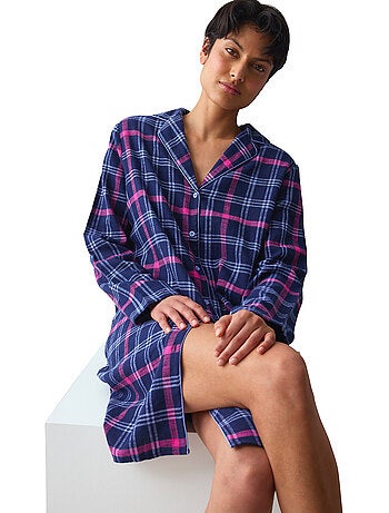 Chemise de nuit manches longues boyfriend