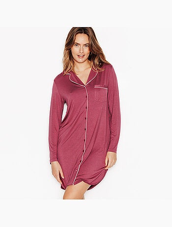 Chemise de nuit manches longues camilla - rougegorge lingerie