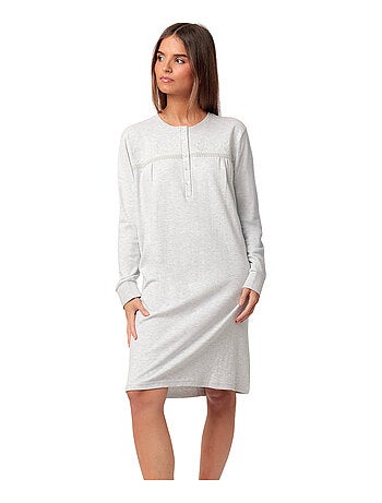 Chemise de nuit manches longues Classic Interlock