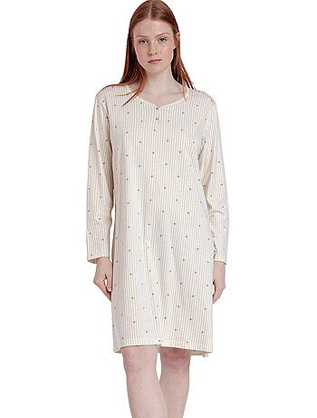 Chemise de nuit manches longues col rond Stripes And Stars