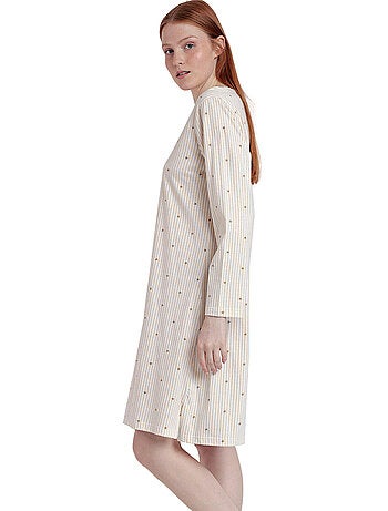 Chemise de nuit manches longues col rond Stripes And Stars