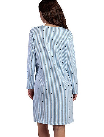 Chemise de nuit manches longues col rond Stripes And Stars