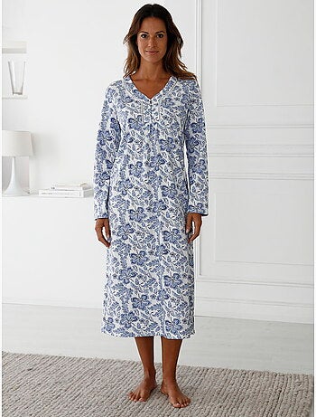 Chemise de nuit manches longues coton - DAXON