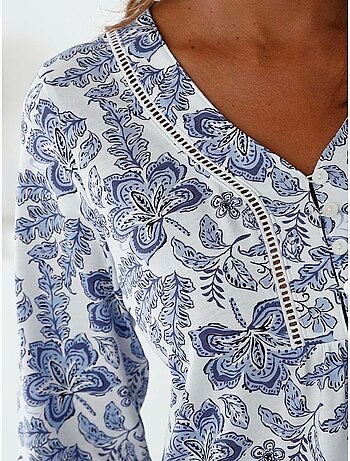 Chemise de nuit manches longues coton - DAXON