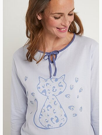 Chemise de nuit manches longues coton - lot de 2 - Afibel