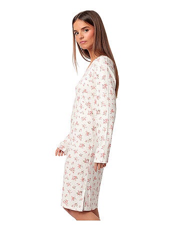 Chemise de nuit manches longues Dots And Flowers