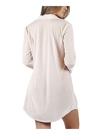 Chemise de nuit manches longues Elegant Stripes